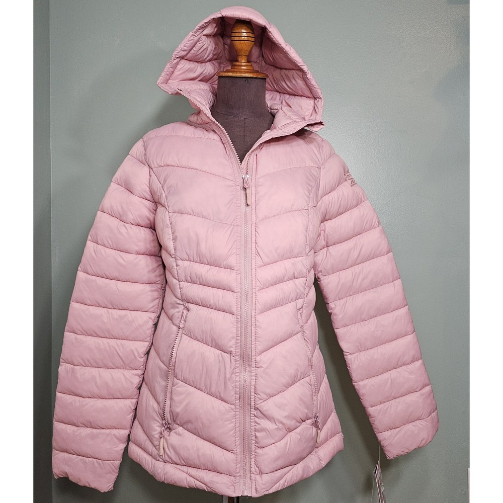 NEW W/tags Reebok RN#127805 Hooded Puffer Jacket Dusty Mauve Pink Women's M - Picture 2 of 14
